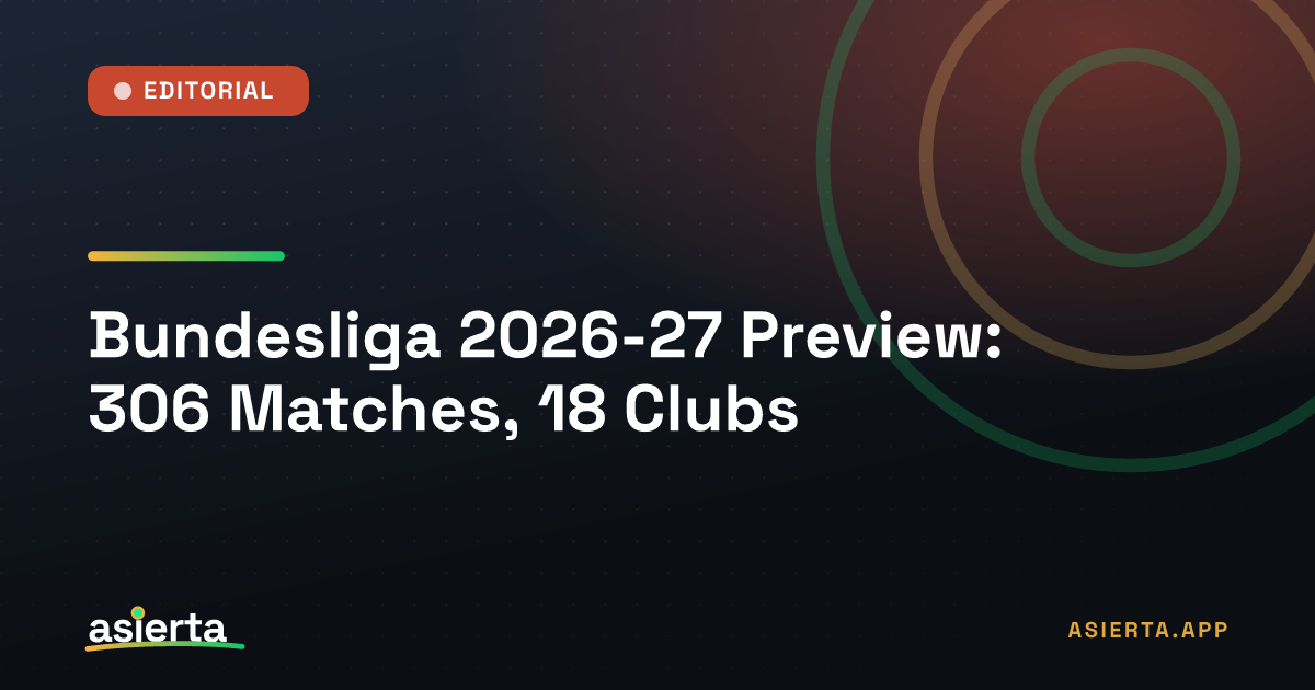 Bundesliga 2026-27 Preview: 306 Matches, 18 Clubs