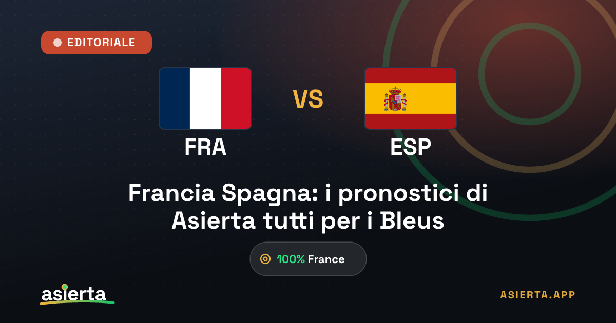 Francia Spagna: i pronostici di Asierta tutti per i Bleus